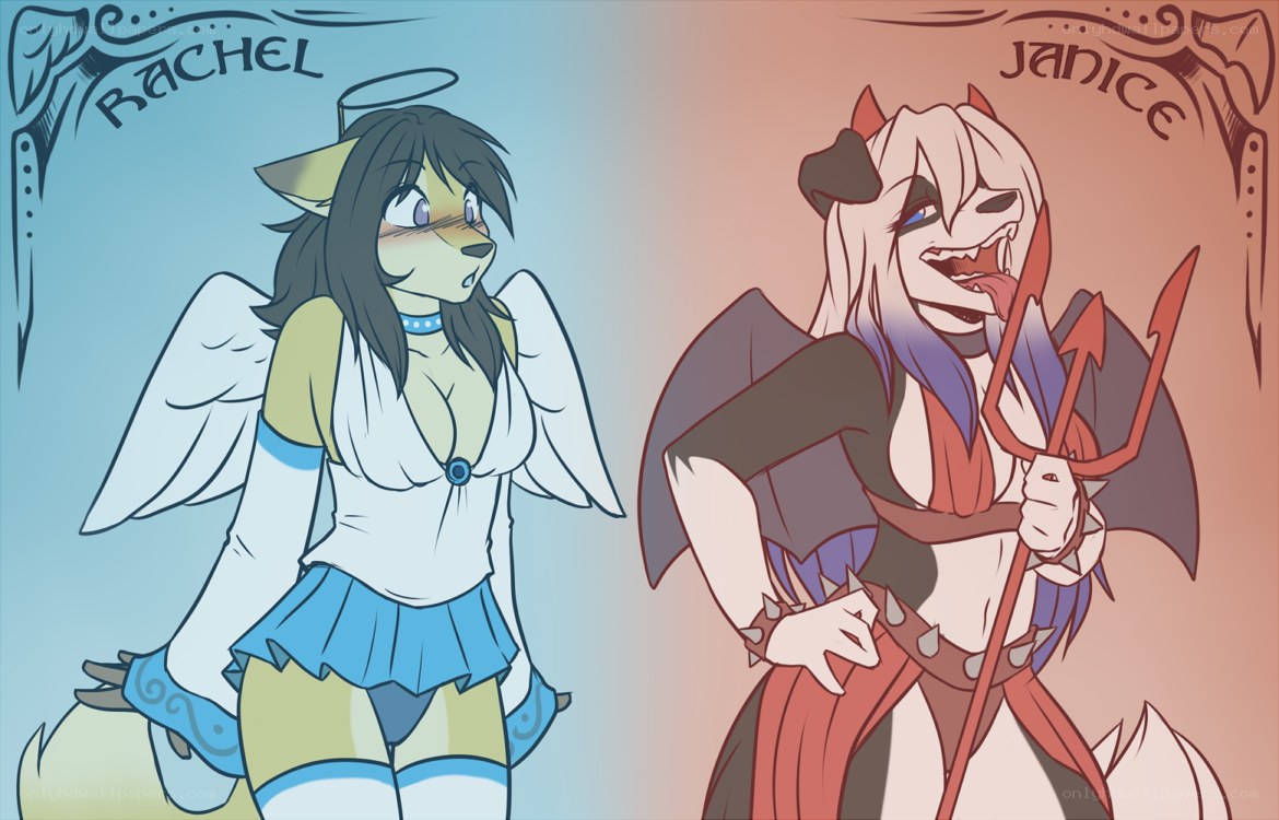 Angel and demon characters