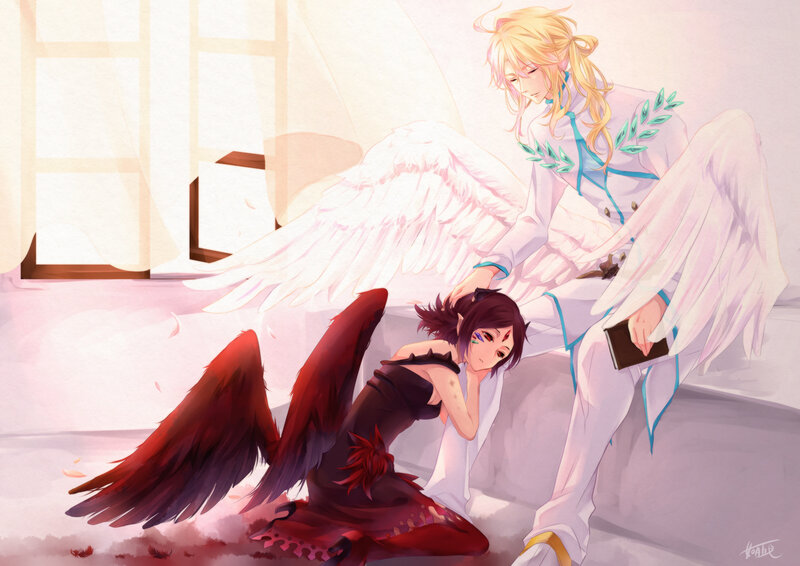 Angel and Demon Characters — White