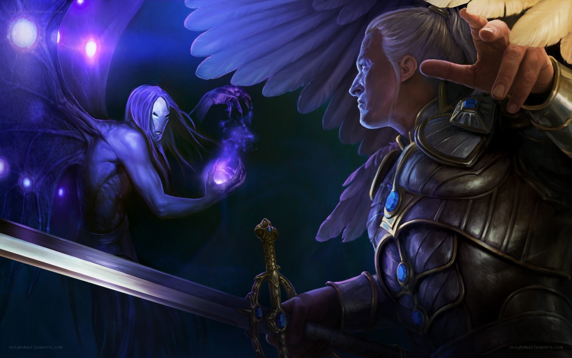 angel and demon confrontation