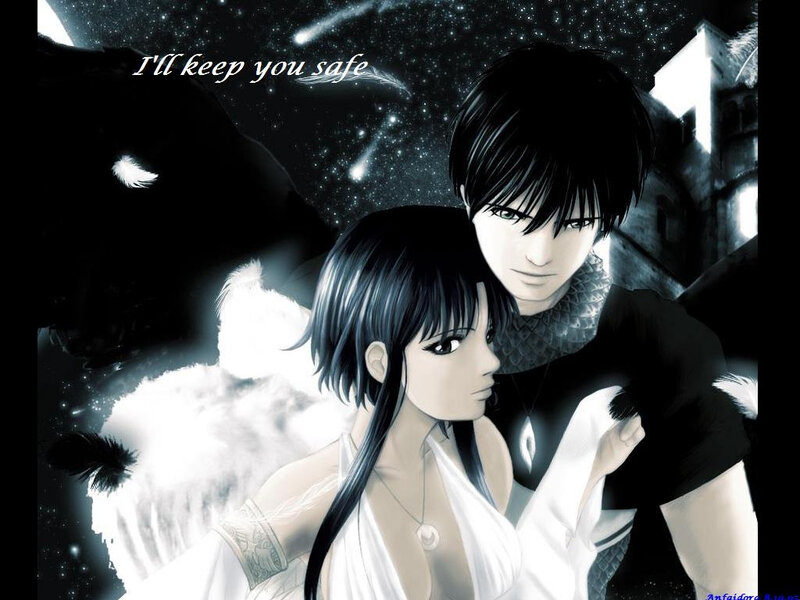Angel and demon couple