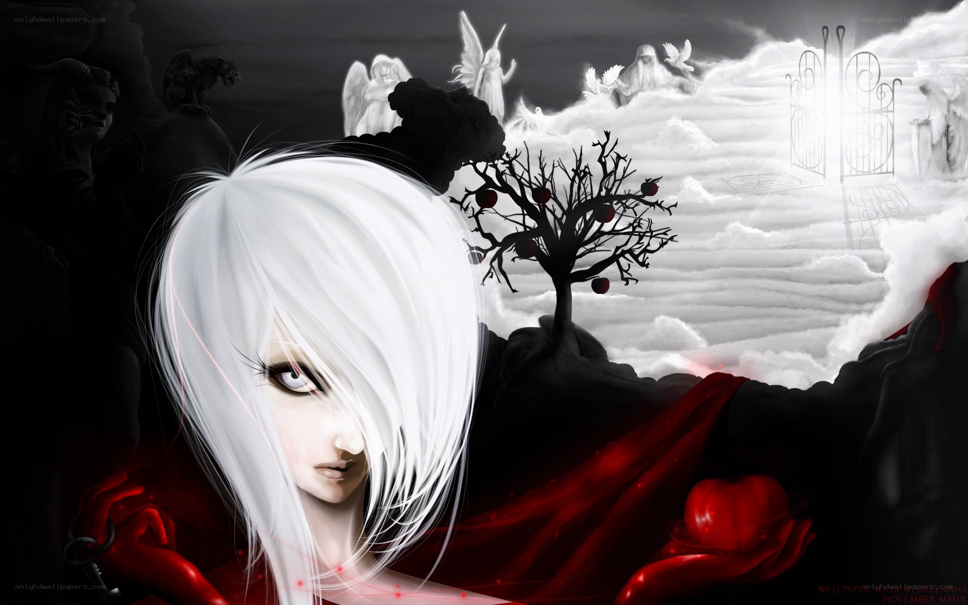 Angel and demon imagery