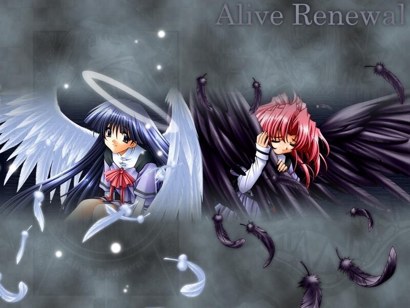 Angel and demon sisters