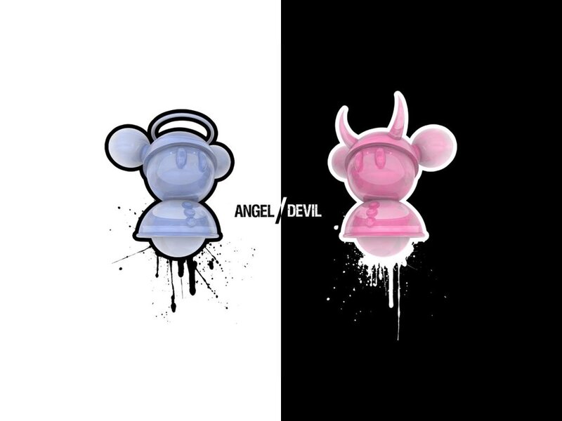 Angel and Devil Characters — White