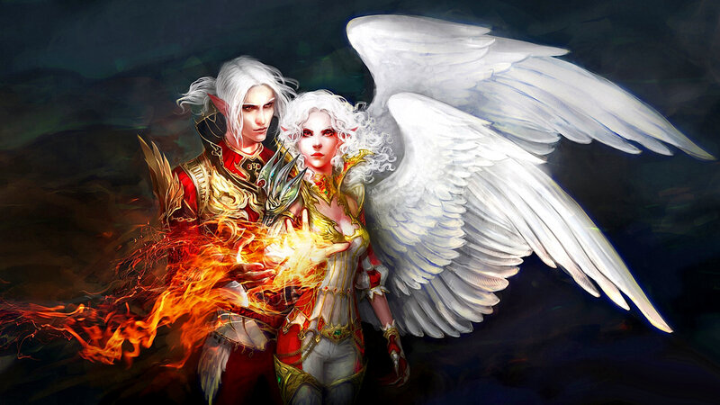 Angel and Elf Couple