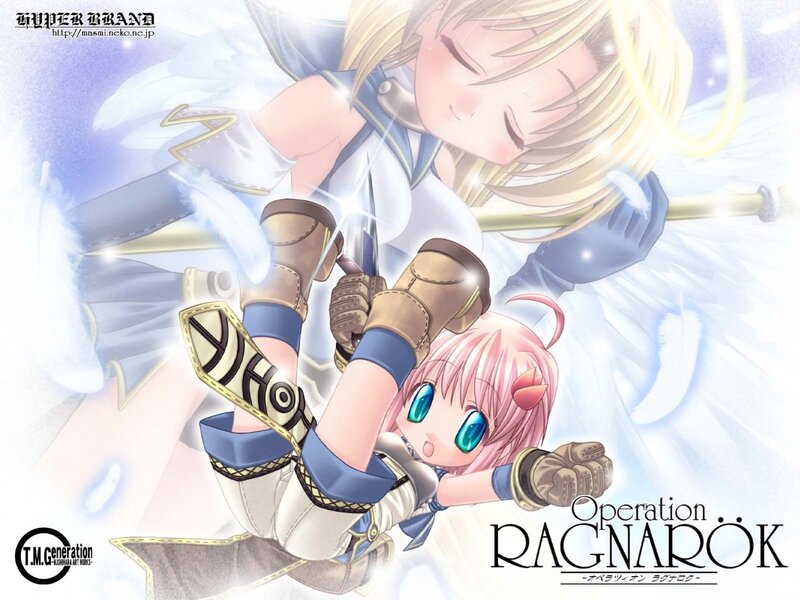 Angel and girl in action