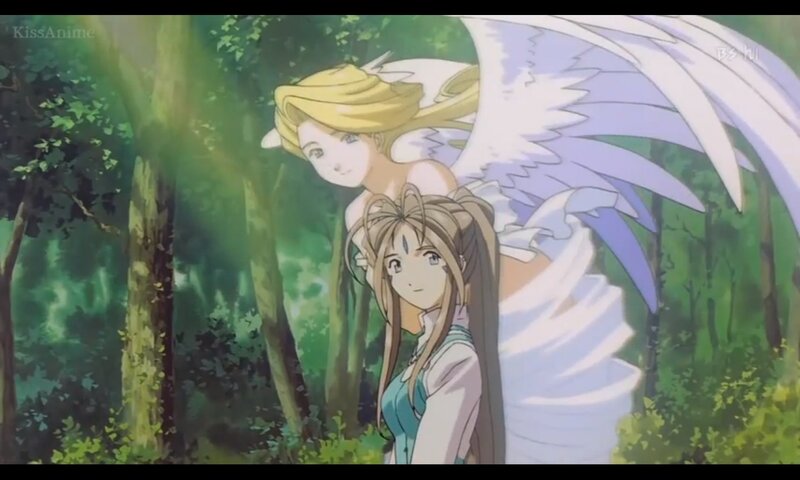 Angel and Girl in Forest — Green