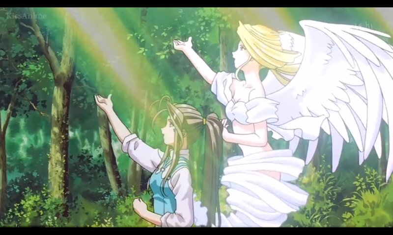Angel and Girl in Forest