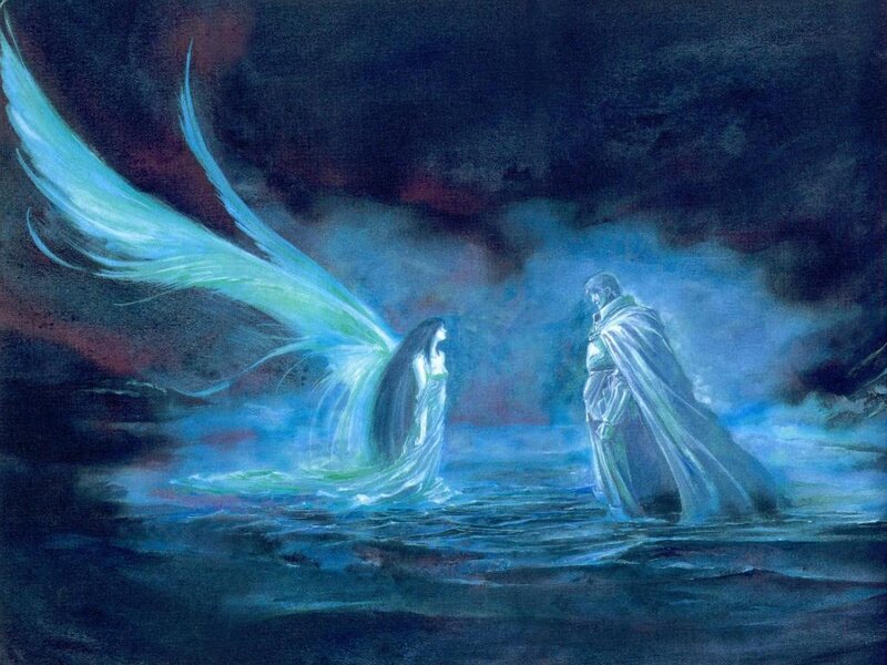 Angel and Man in Water
