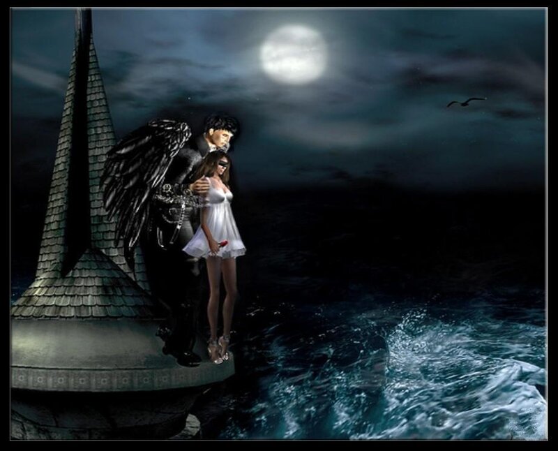 Angel and Woman on Tower