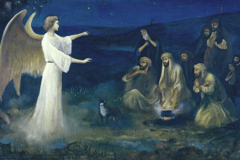 Angel appears to shepherds