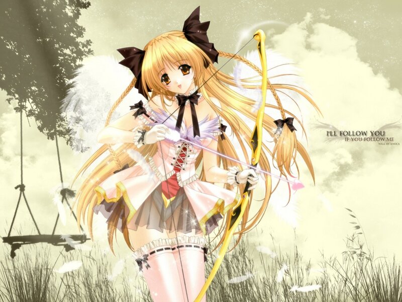 angel archer in a field