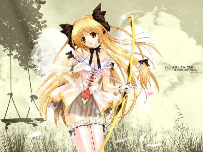 angel archer in a field