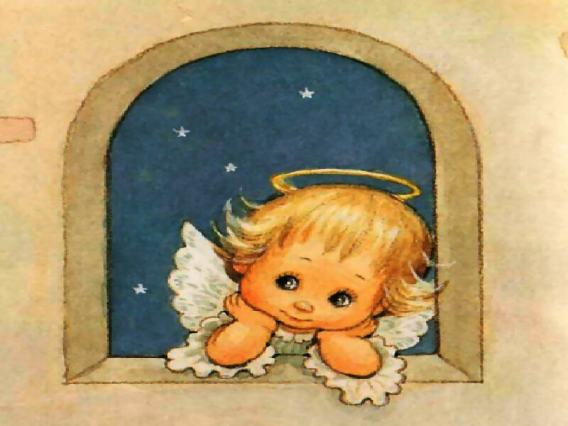 Angel Baby in Window
