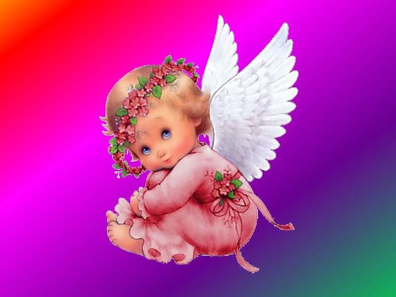 Angel baby with flower crown