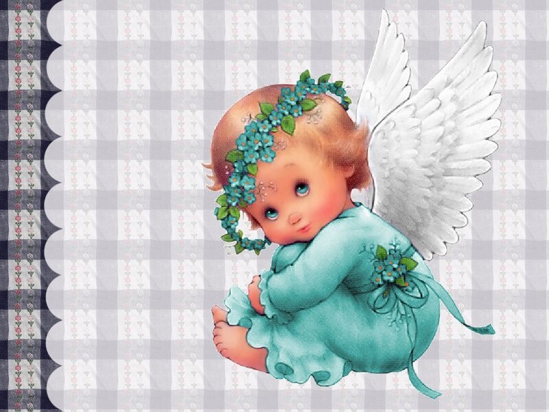 angel baby with flower crown