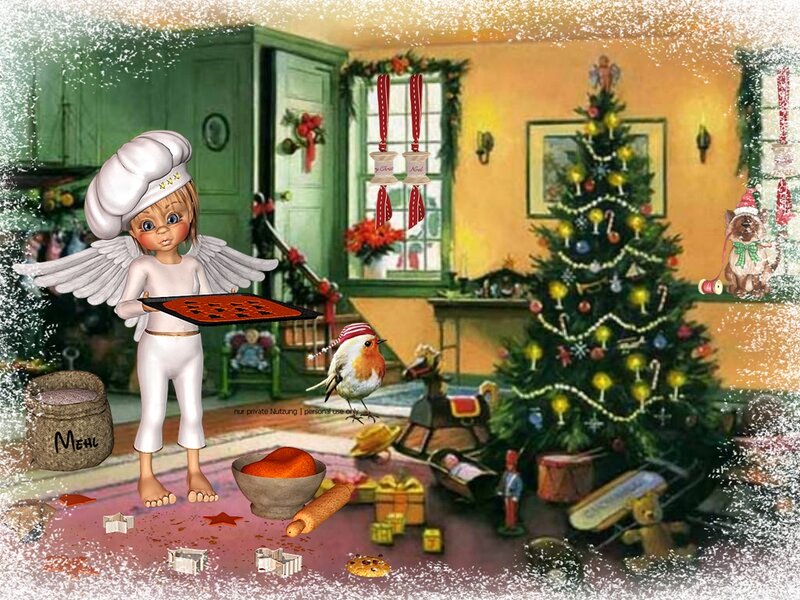 Angel Baking Cookies