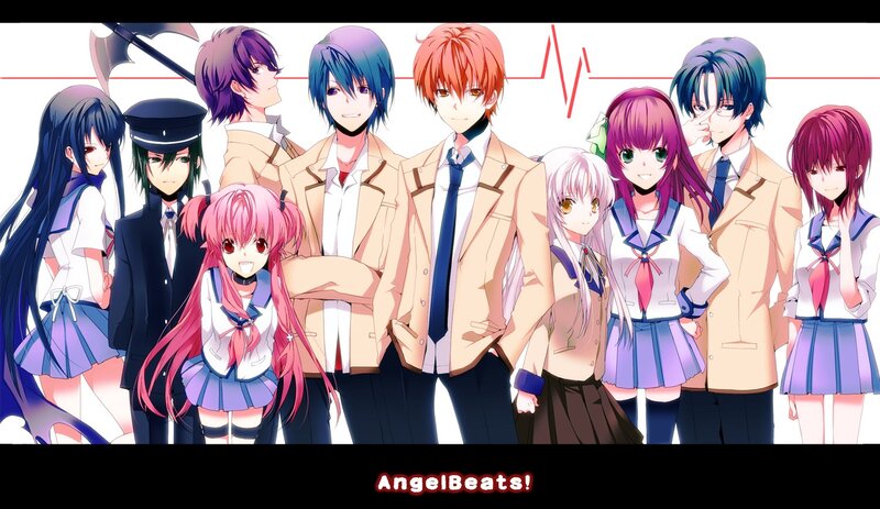 Angel Beats! cast group portrait