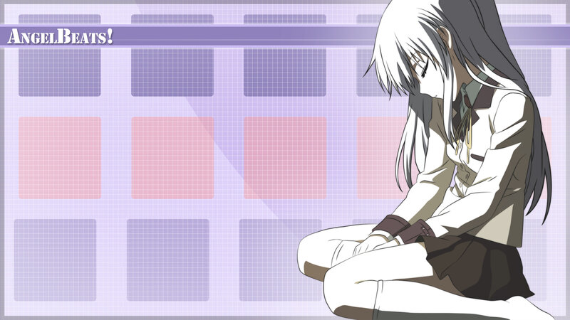 Angel Beats! character sitting