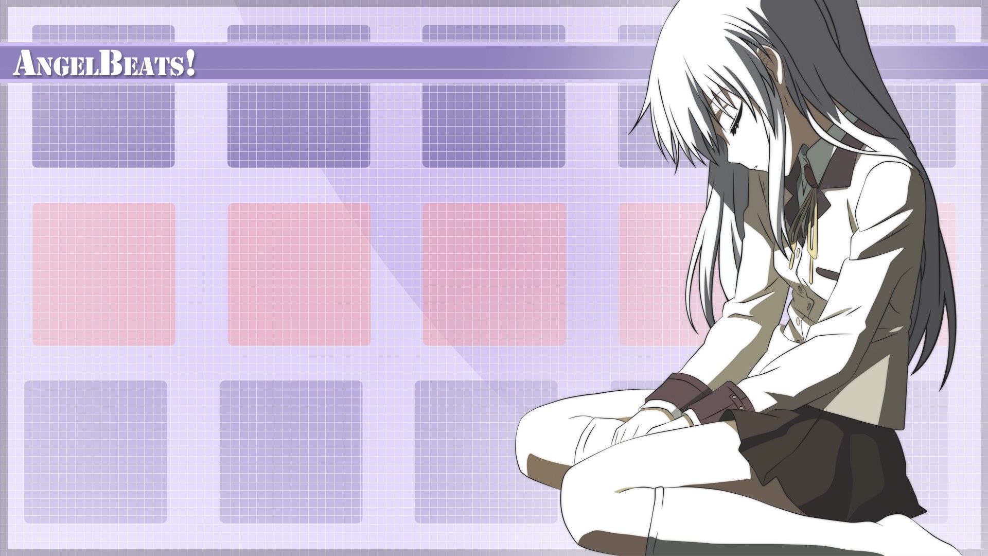 Angel Beats! character sitting