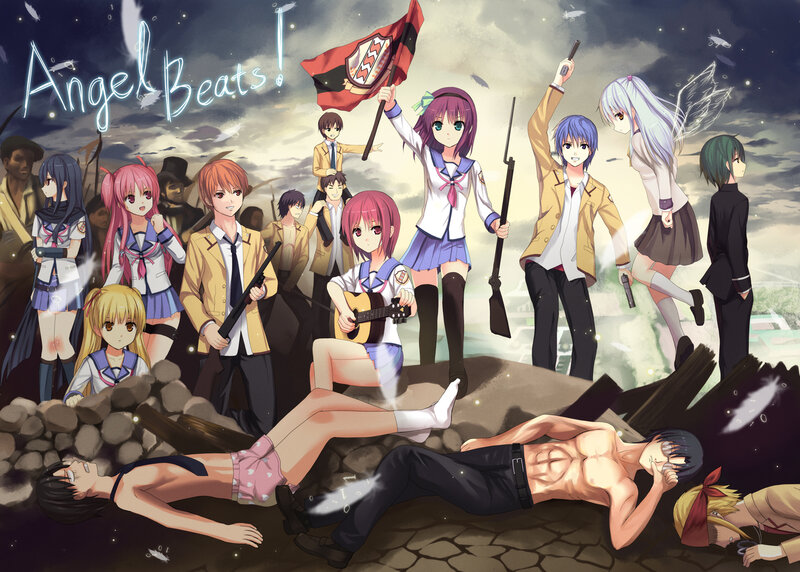 Angel Beats! characters in battle