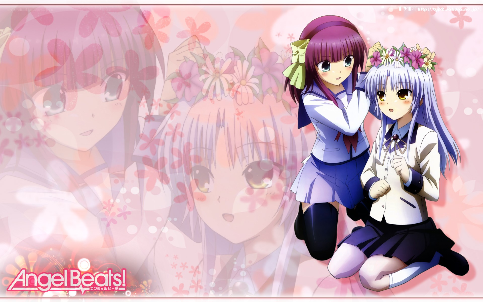 Angel Beats! characters in school uniforms