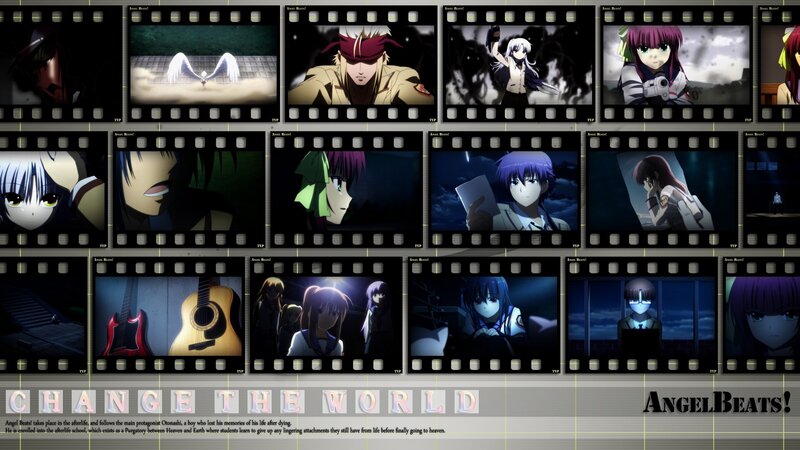 Angel Beats! film strip collage