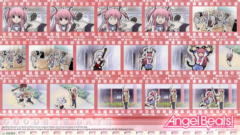Angel Beats! filmstrip collage