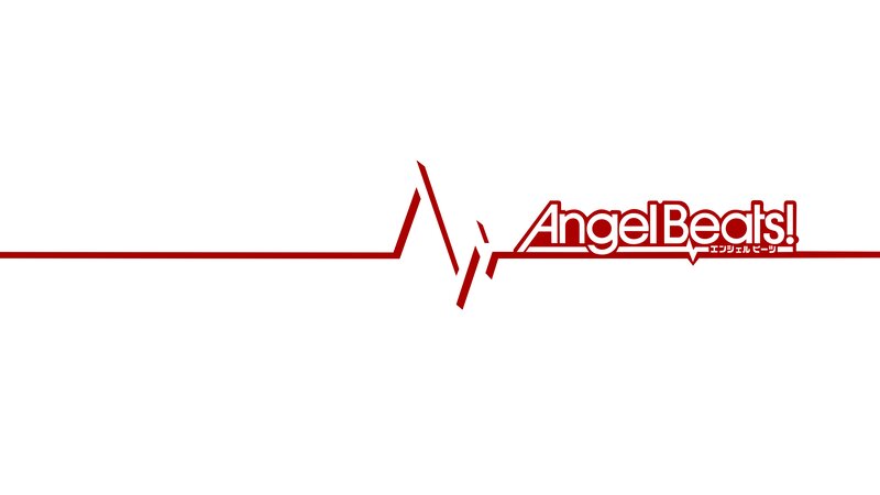 Angel Beats! Logo — Red, Minimalist, Vector Art