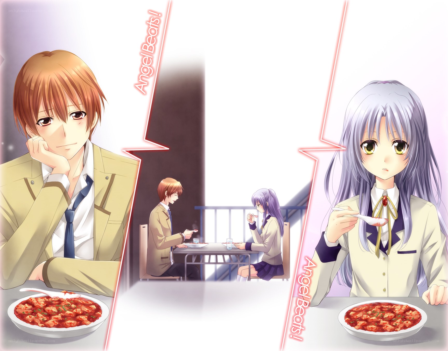 Angel Beats! school lunch scene