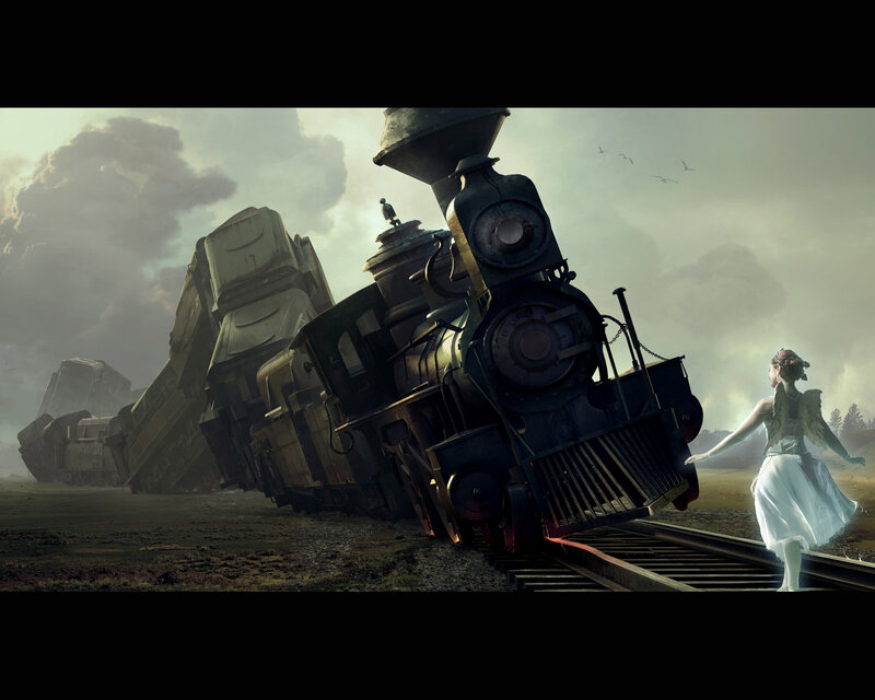 Angel Beside Train Wreck
