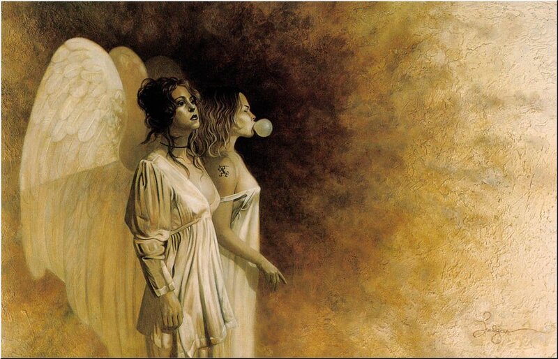 Angel Blowing Bubblegum