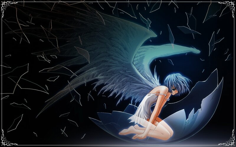 angel breaking free from shell