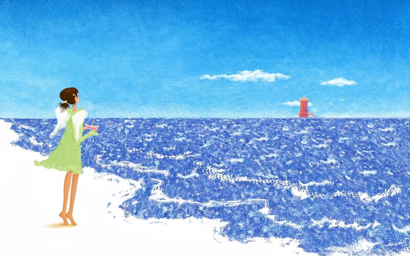Angel by the sea