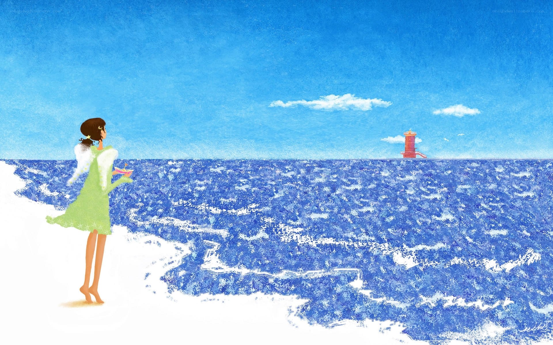 Angel by the sea