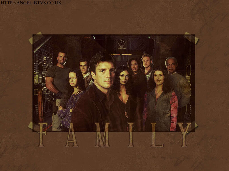 Angel cast family portrait