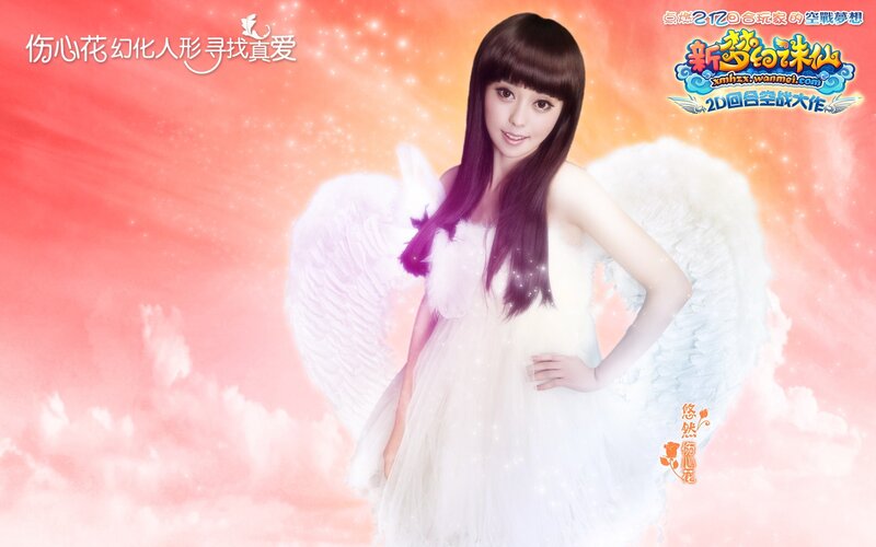 angel character in white dress
