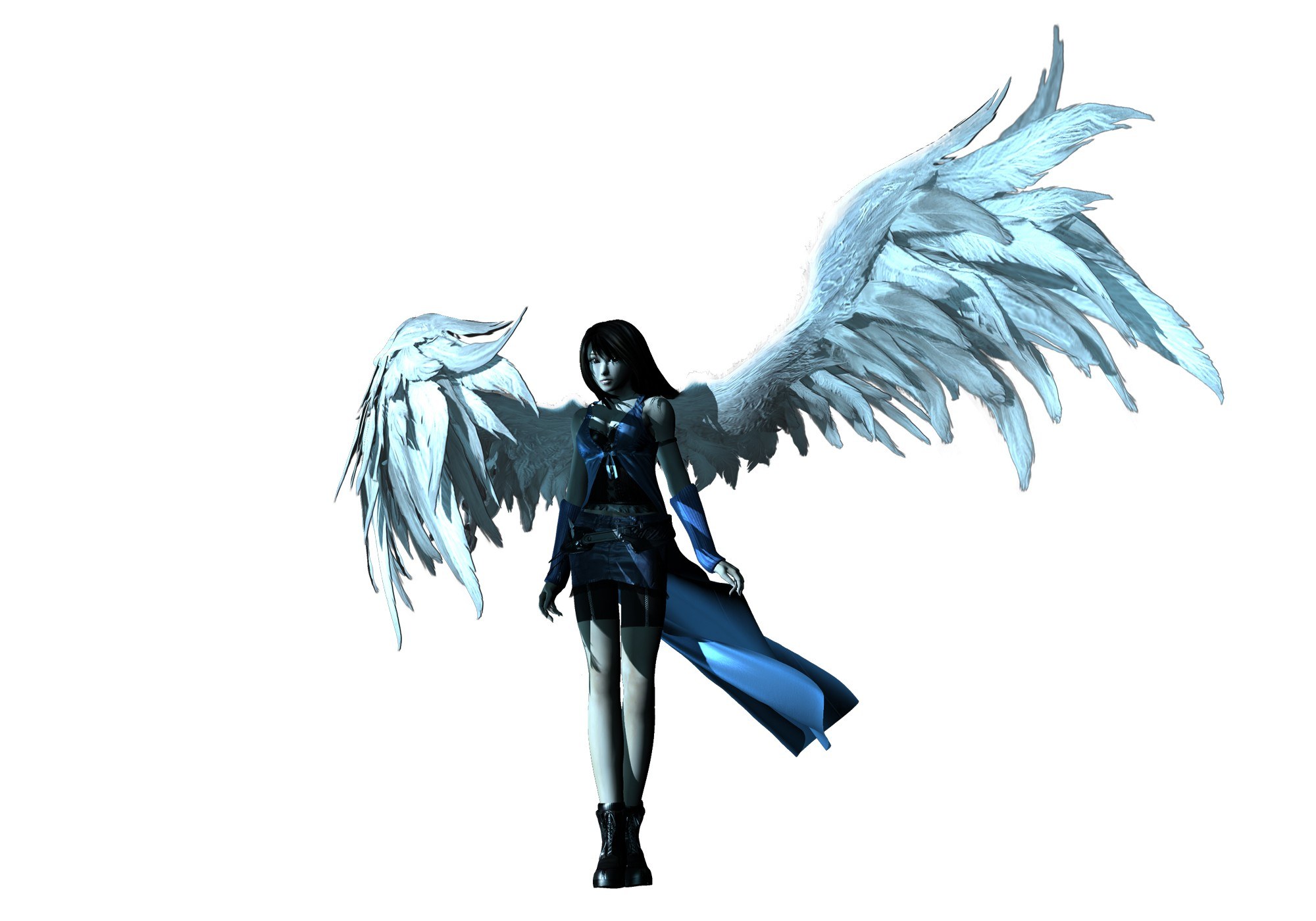 Angel character with large wings