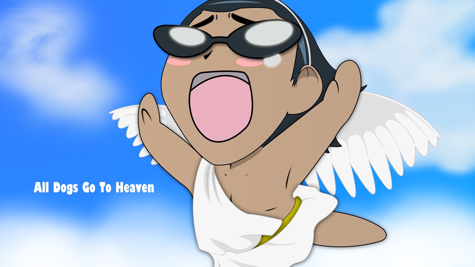 Angel character with sunglasses