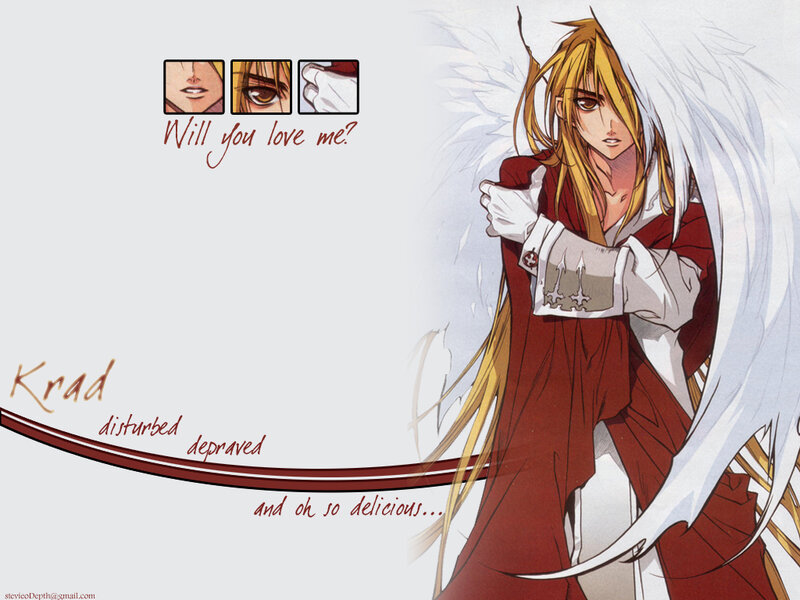 Angel character with text