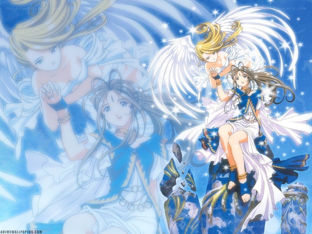 Angel characters in blue and white