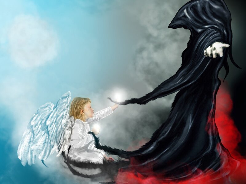 Angel Child and Grim Reaper