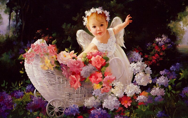 Angel Child in Stroller