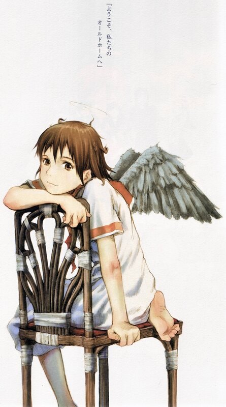 Angel child on a chair
