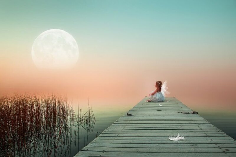 Angel Child on Dock