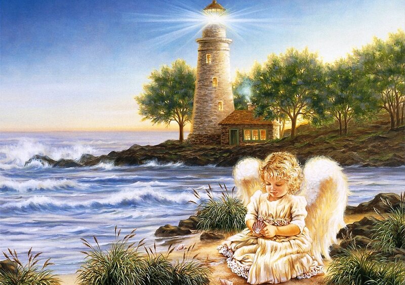 Angel Child on Shore