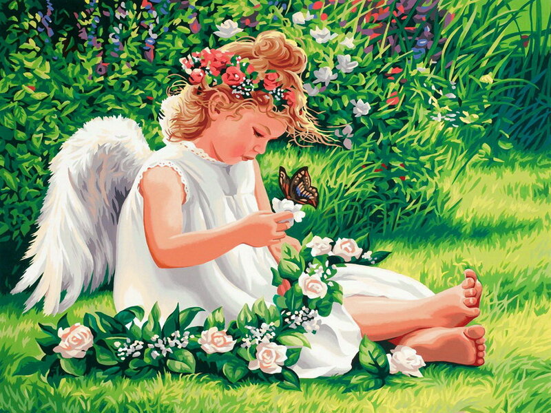 Angel Child with Butterfly