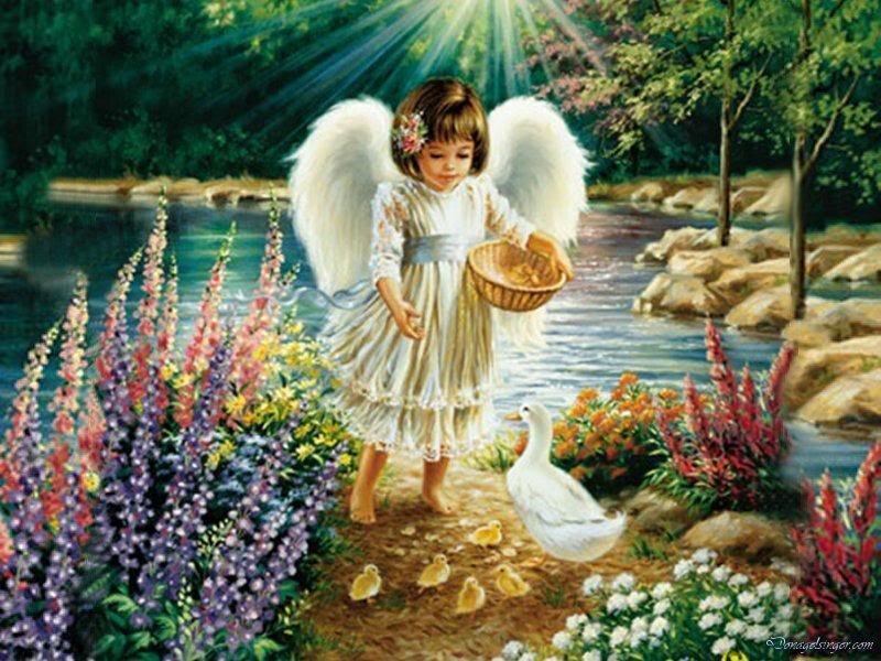 Angel Child with Ducklings