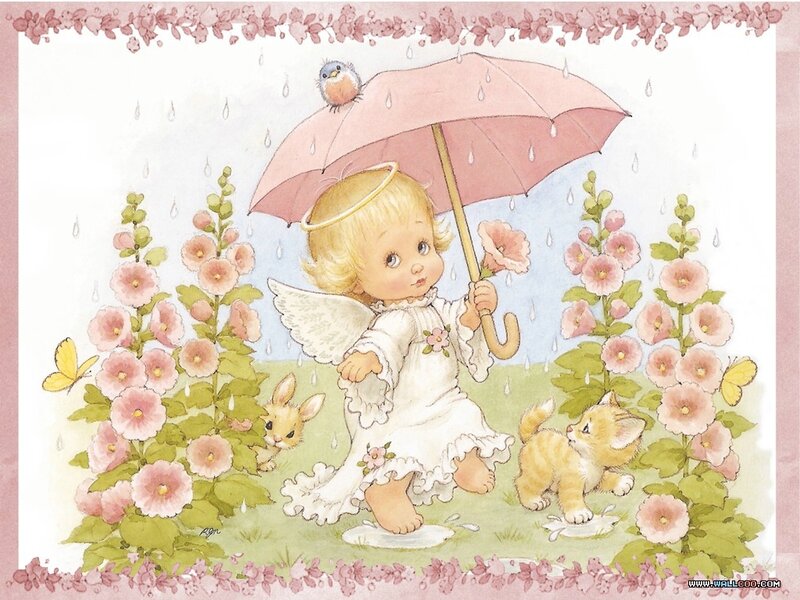 Angel Child with Umbrella