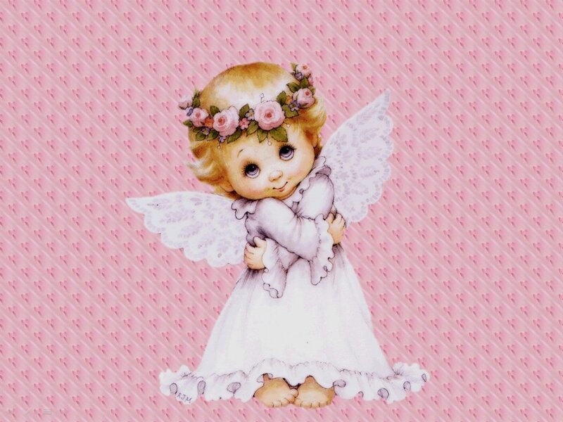 Angel Child with Wings — Pink, Sweet