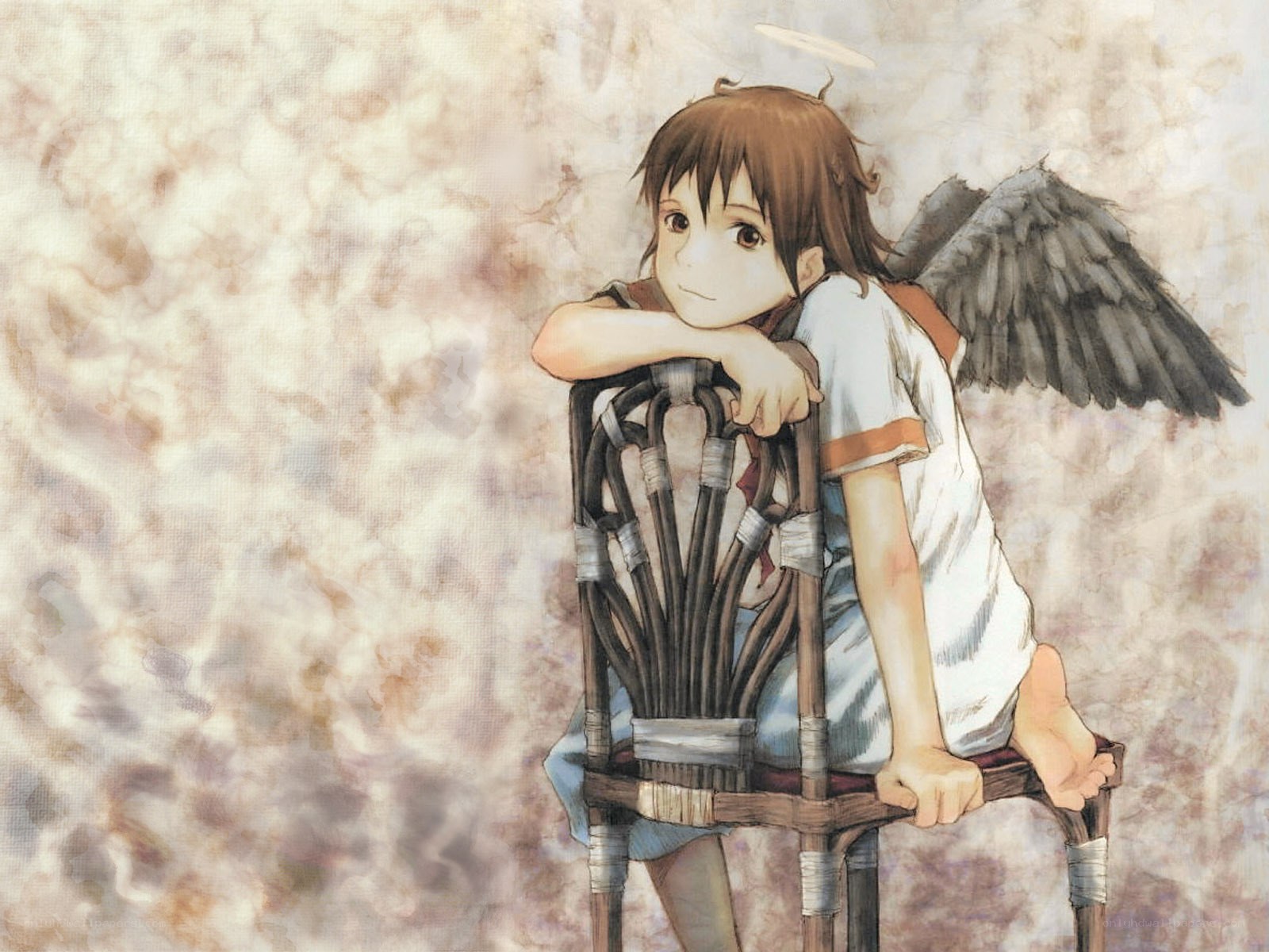 Angel child with wings